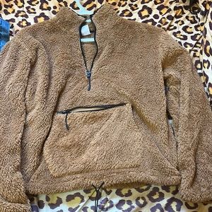 Brown fuzzy sweater size large